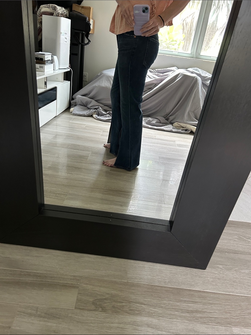 Hailey Flare Split hem dark wash jeans NWT - Picture 4 of 16